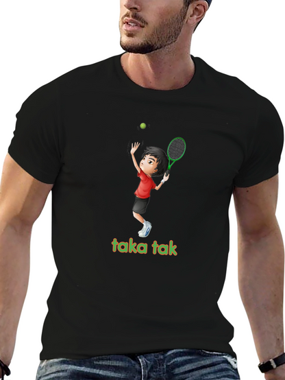 Tennis Player Graphic T-Shirt - taka tak