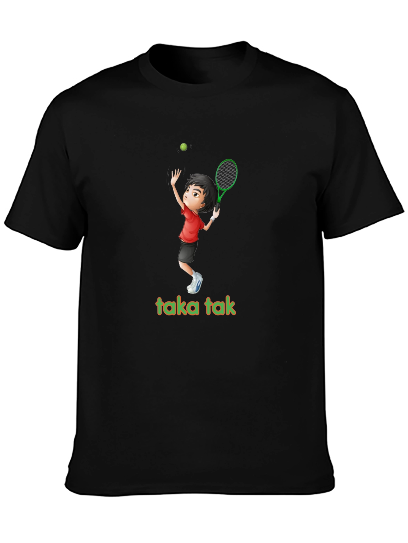 Tennis Player Graphic T-Shirt - taka tak