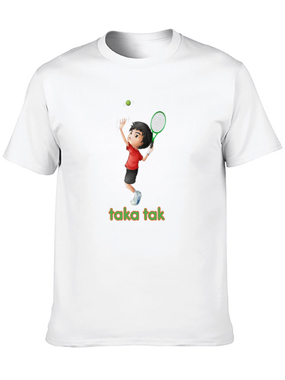 Tennis Player Graphic T-Shirt - taka tak