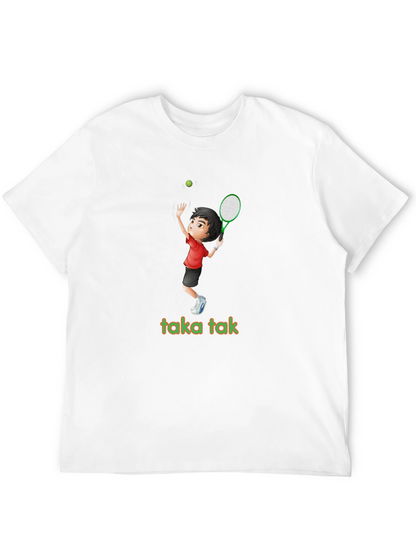 Tennis Player Graphic T-Shirt - taka tak