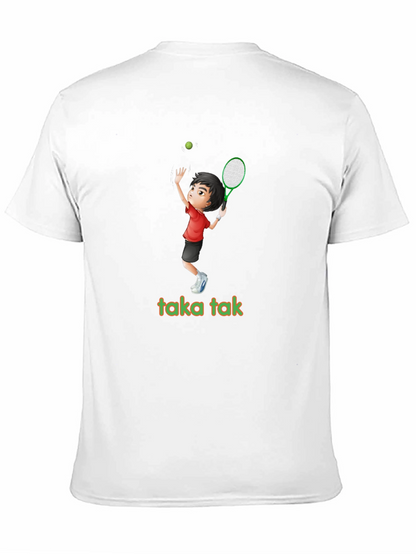 Tennis Player Graphic T-Shirt - taka tak