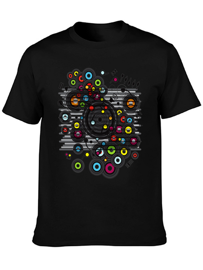 Abstract Circles Graphic T-Shirt - Modern Art Tee