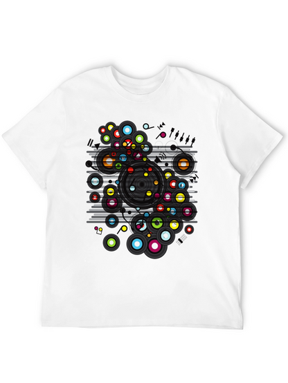 Abstract Circles Graphic T-Shirt - Modern Art Tee