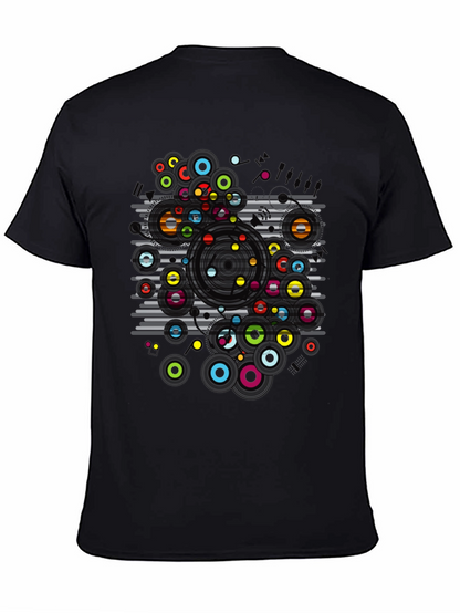 Abstract Circles Graphic T-Shirt - Modern Art Tee