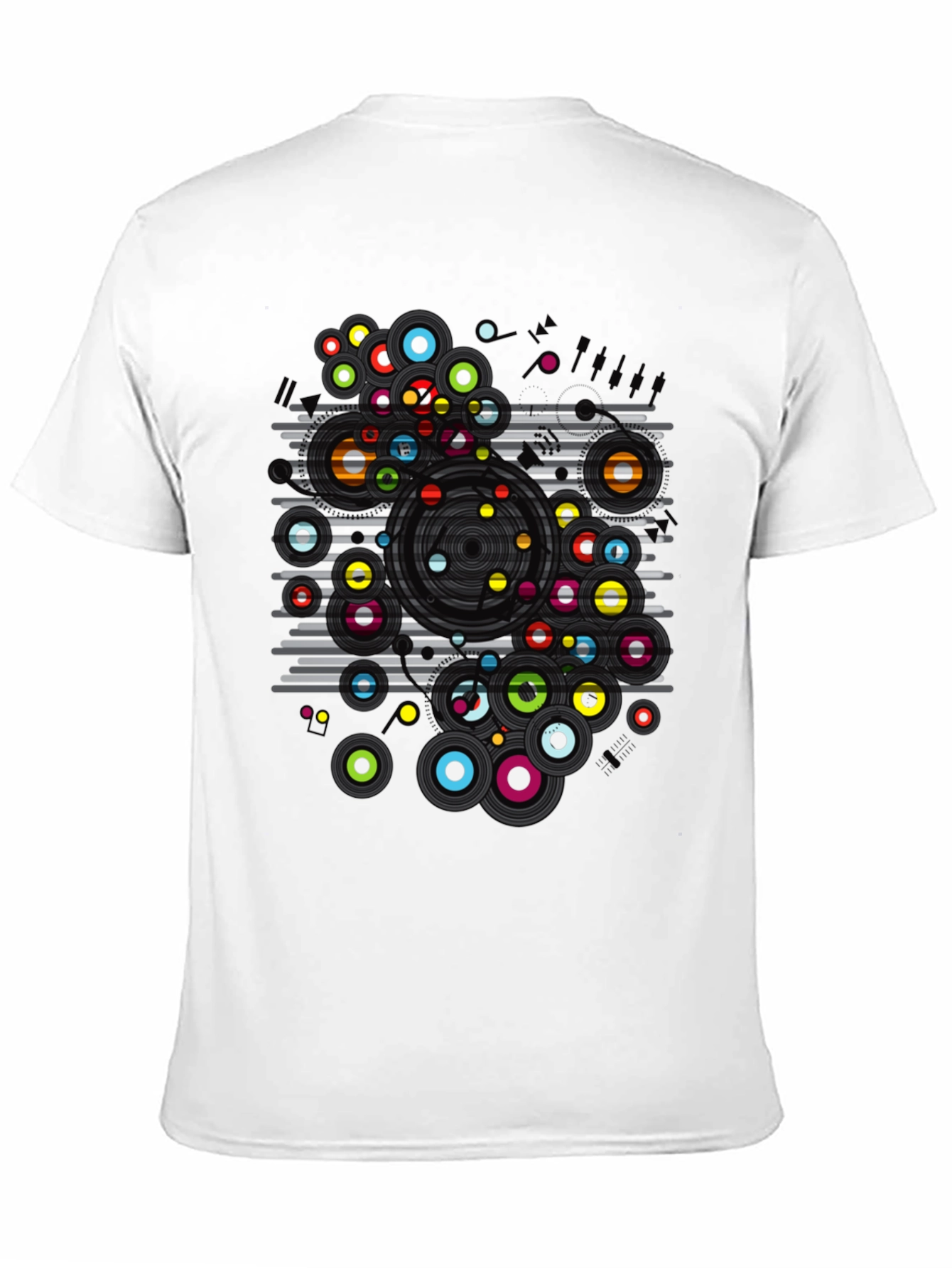 Abstract Circles Graphic T-Shirt - Modern Art Tee