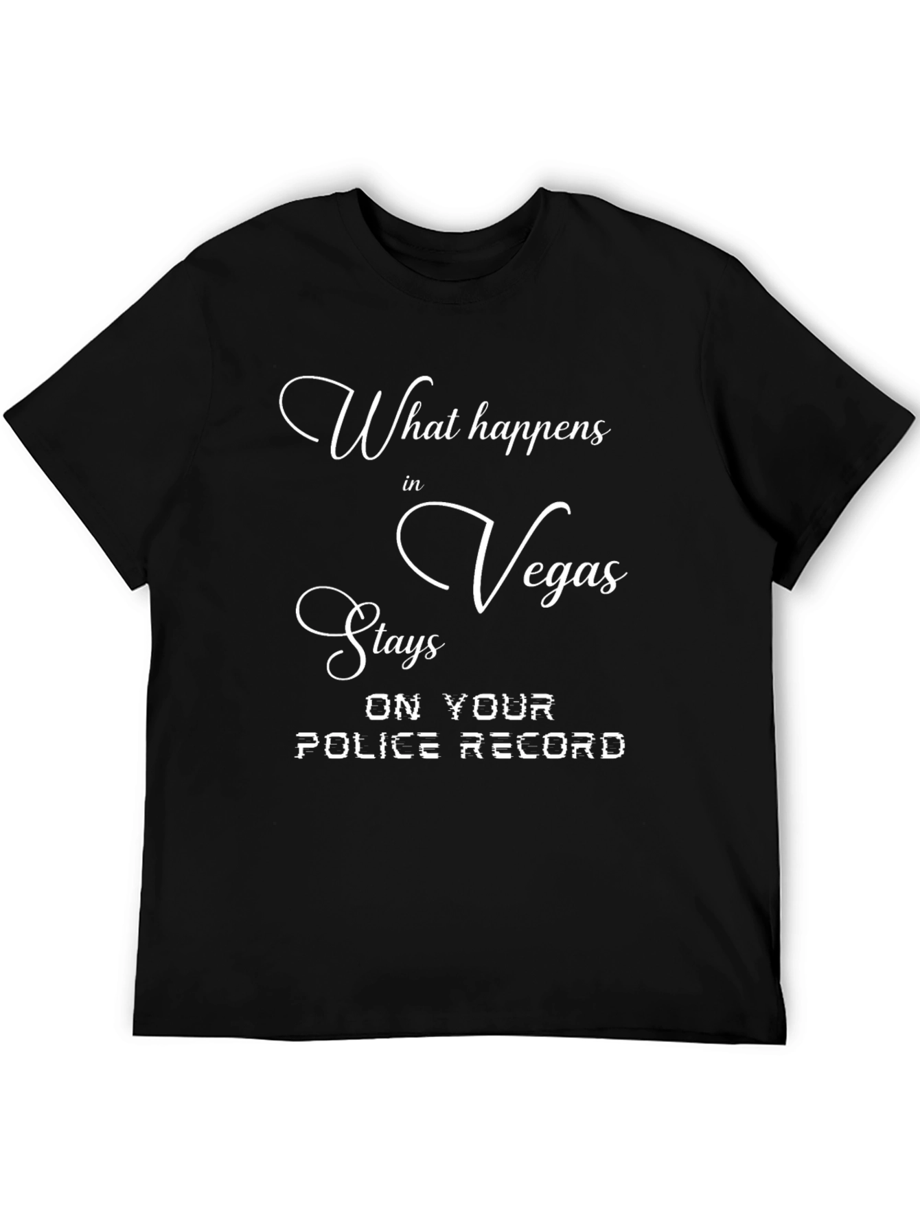 Vegas Police Record Graphic T-Shirt