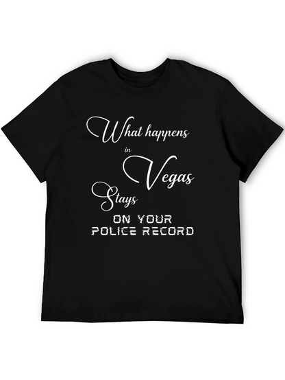 Vegas Police Record Graphic T-Shirt
