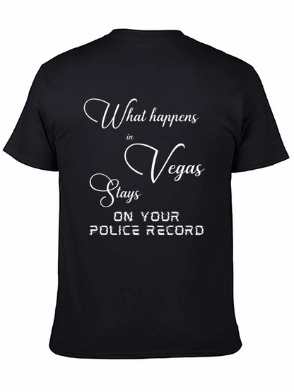 Vegas Police Record Graphic T-Shirt