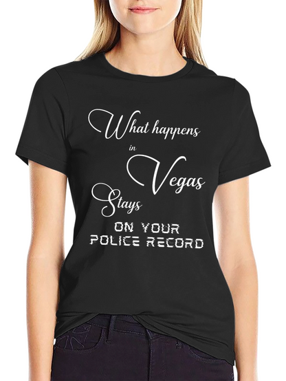 Vegas Police Record Graphic T-Shirt