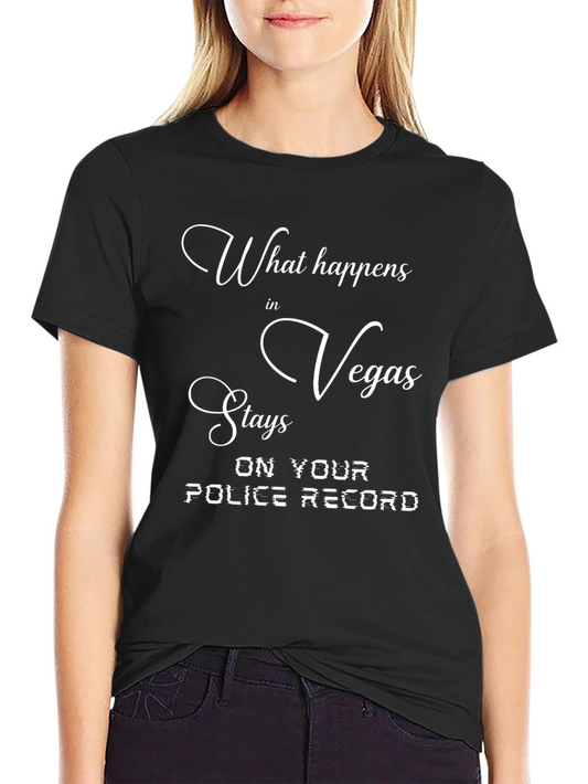 Vegas Police Record Graphic T-Shirt