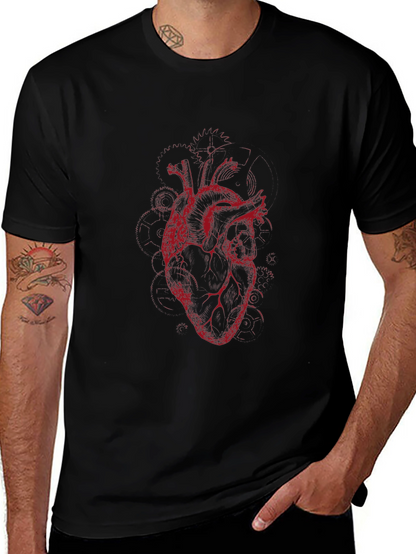 Anatomical Heart Graphic Tee - Black