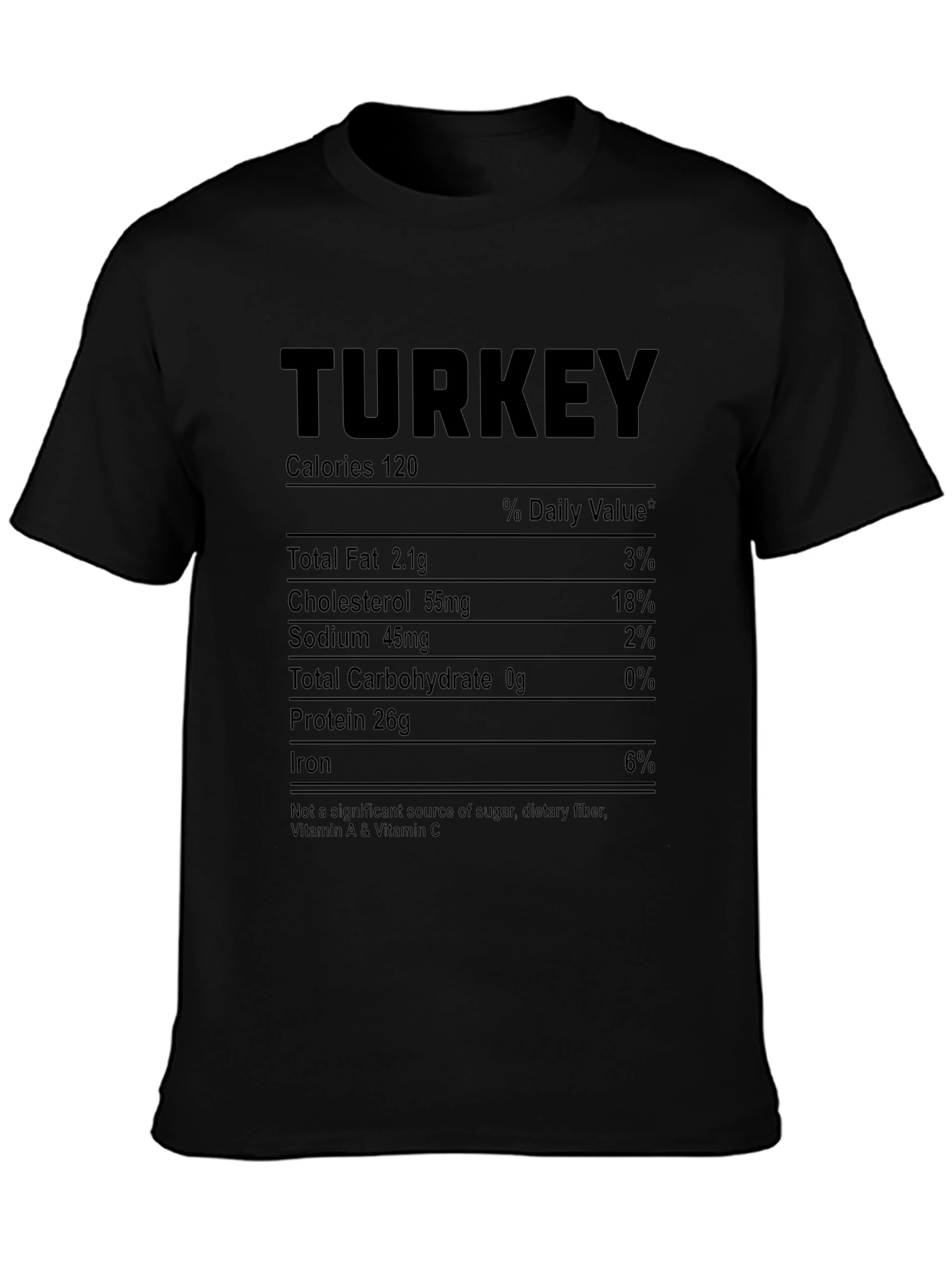 Turkey Nutrition Facts Funny T-Shirt