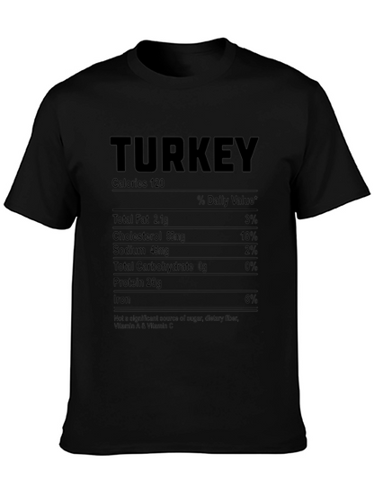 Turkey Nutrition Facts Funny T-Shirt