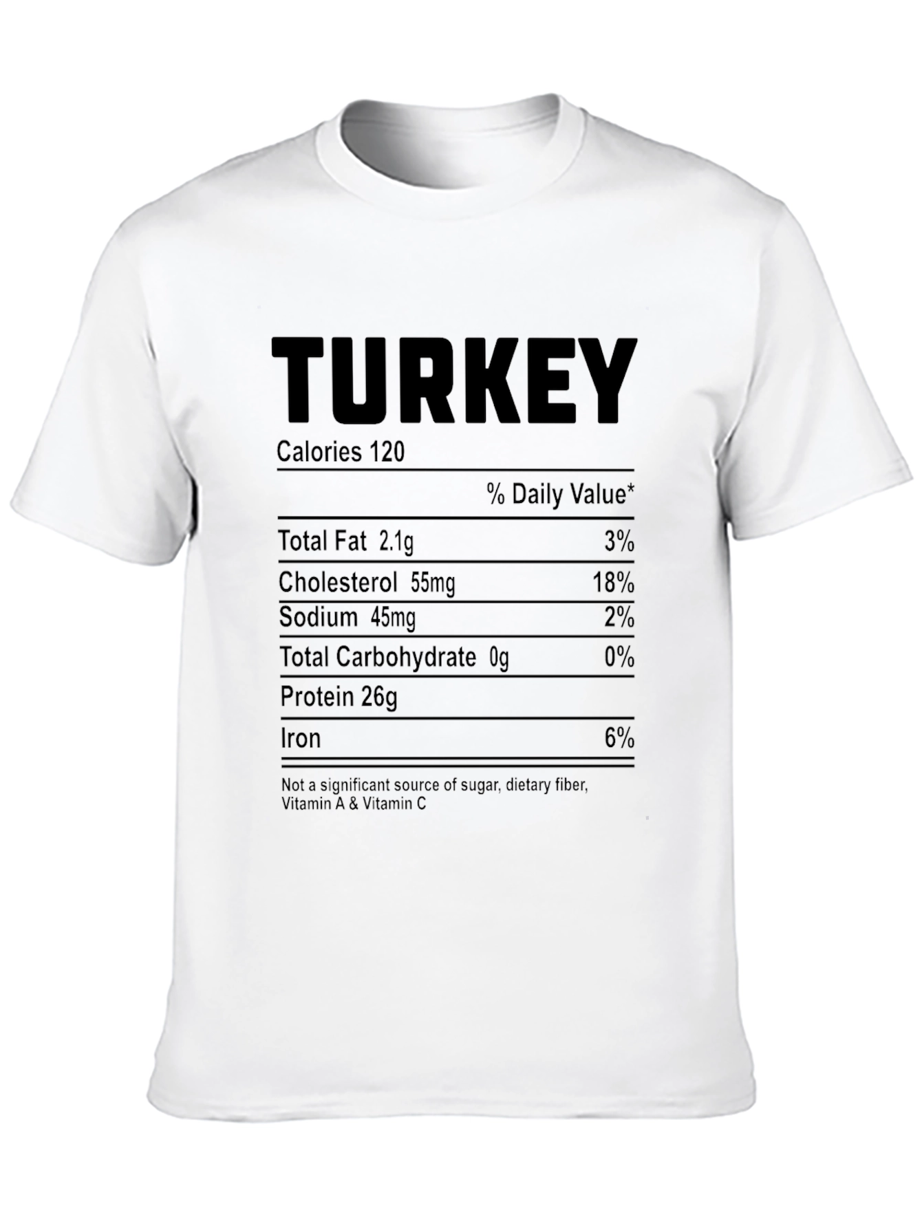 Turkey Nutrition Facts Funny T-Shirt