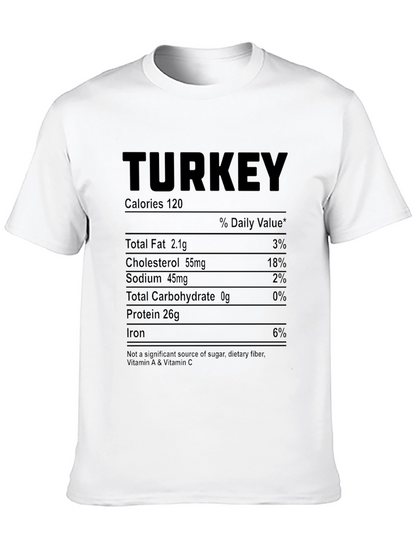 Turkey Nutrition Facts Funny T-Shirt