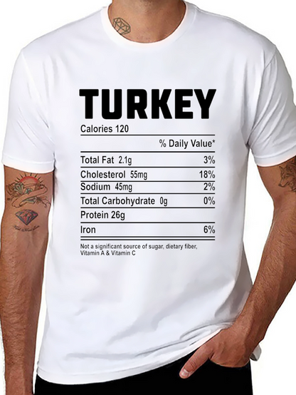 Turkey Nutrition Facts Funny T-Shirt