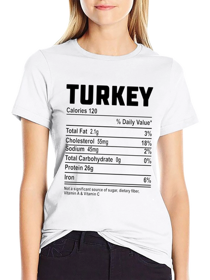 Turkey Nutrition Facts Funny T-Shirt