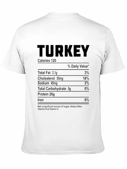Turkey Nutrition Facts Funny T-Shirt