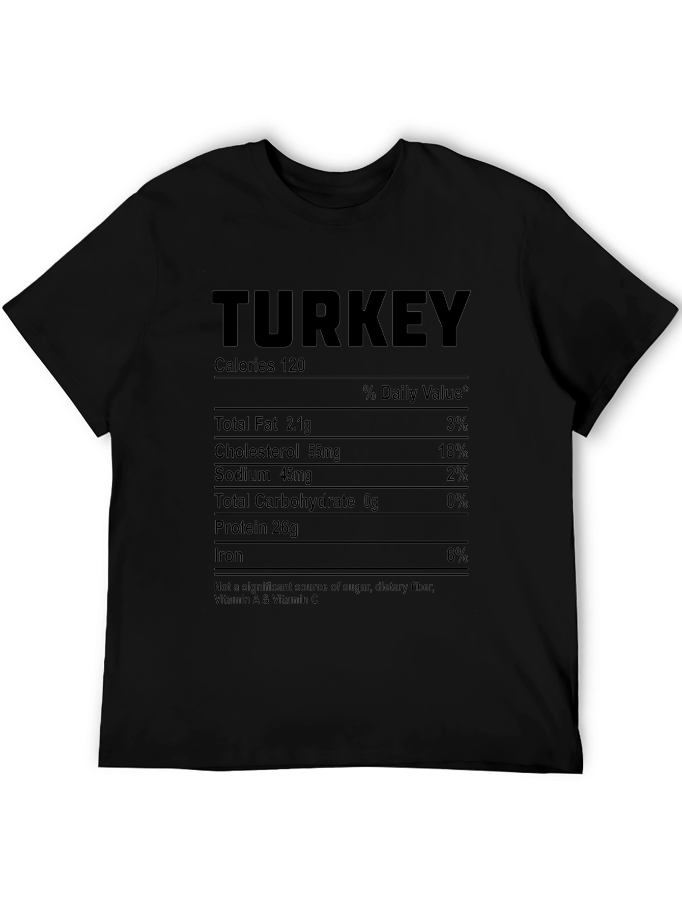 Turkey Nutrition Facts Funny T-Shirt