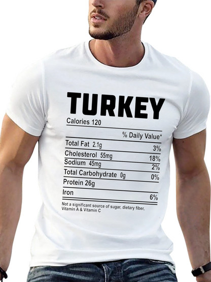 Turkey Nutrition Facts Funny T-Shirt