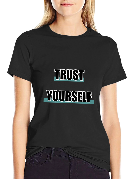 Trust Yourself Black Graphic Tee