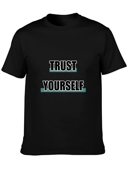 Trust Yourself Black Graphic Tee