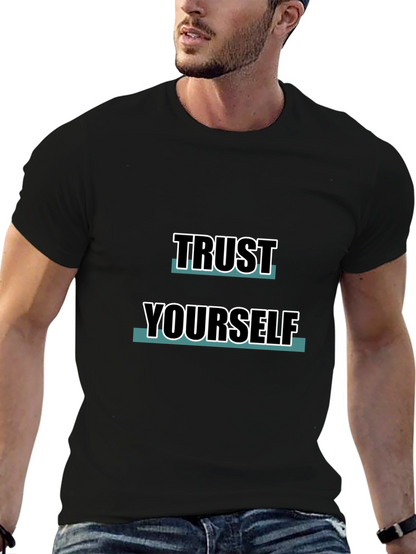 Trust Yourself Black Graphic Tee