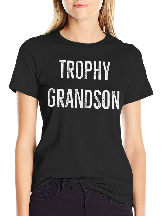 Trophy Grandson Black Graphic T-Shirt