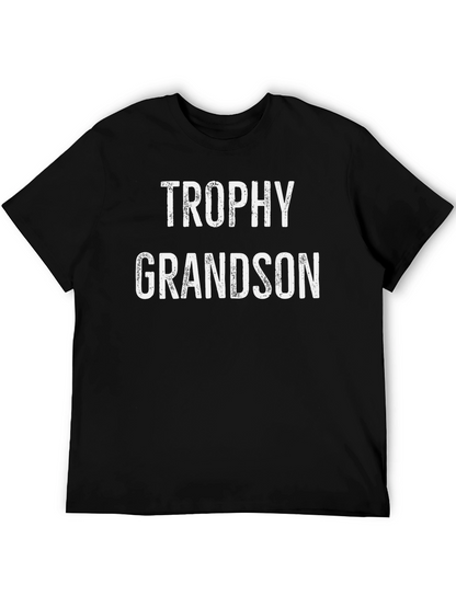 Trophy Grandson Black Graphic T-Shirt