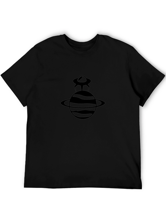 UFO Planet Black T-Shirt - Sci-Fi Graphic Tee