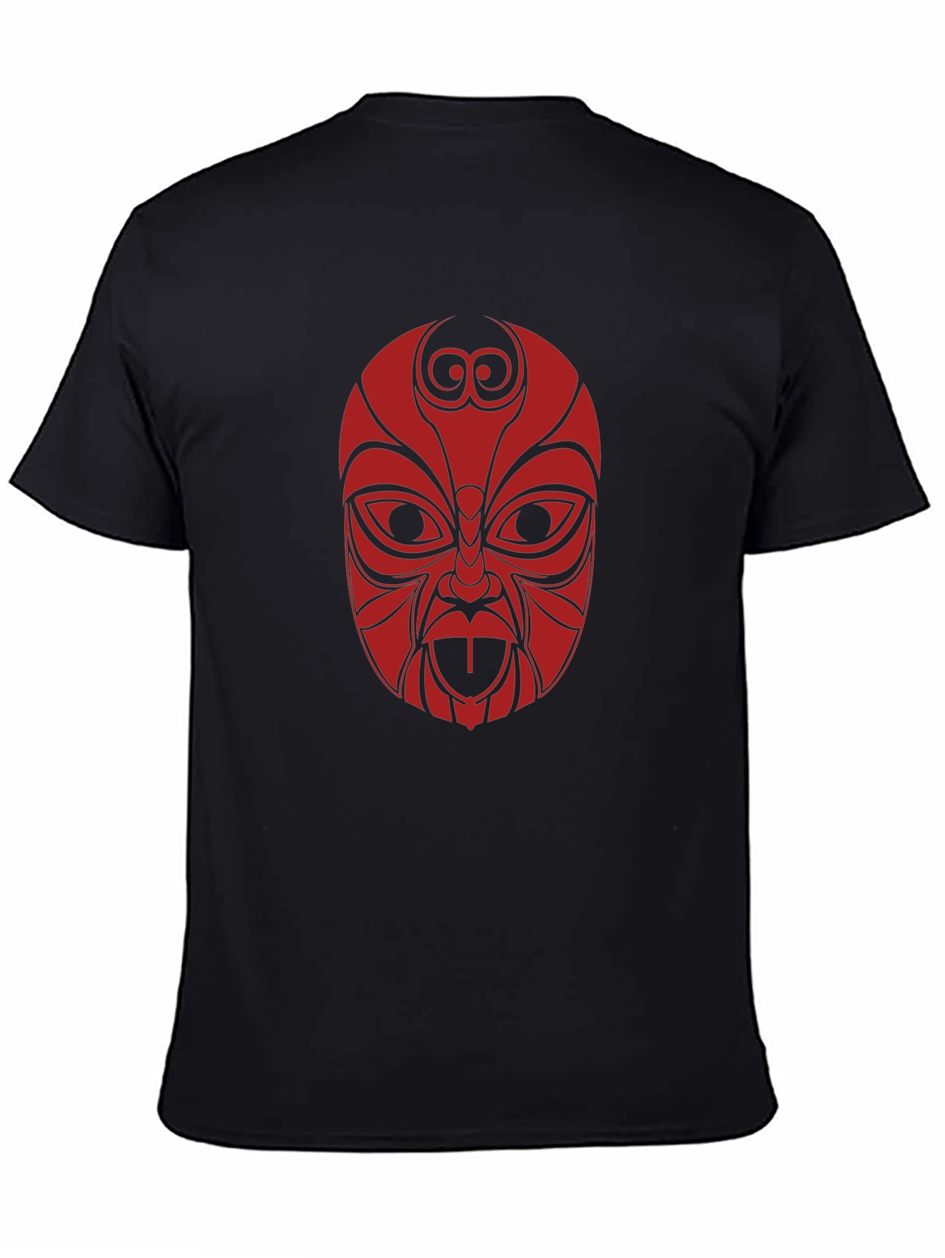 Tribal Mask Graphic Tee - Black