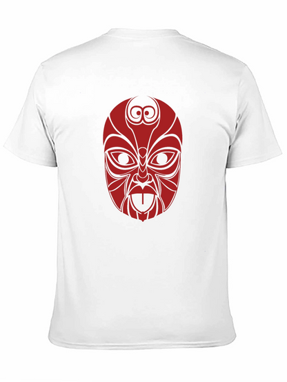 Tribal Mask Graphic Tee - Black