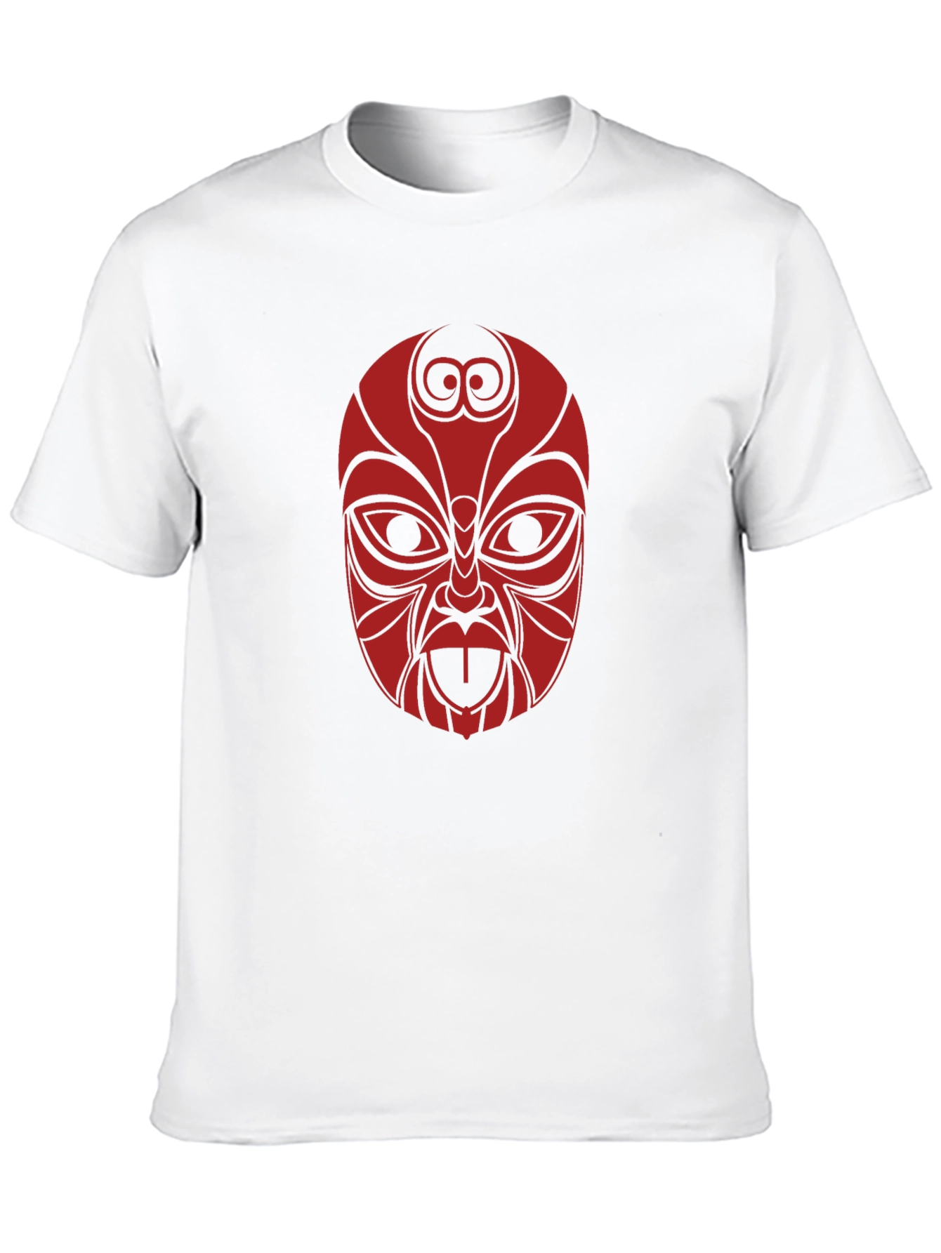 Tribal Mask Graphic Tee - Black