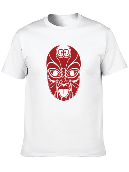 Tribal Mask Graphic Tee - Black