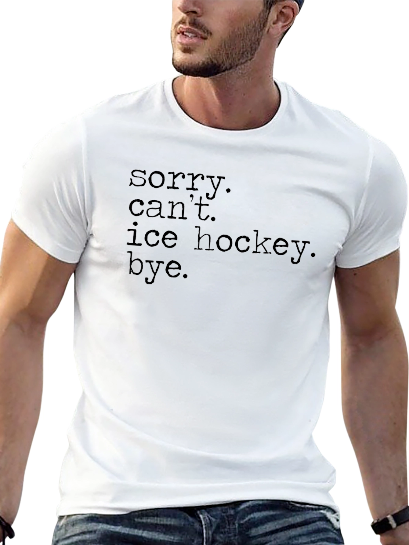 Sorry Cant Ice Hockey Bye. Graphic Tee