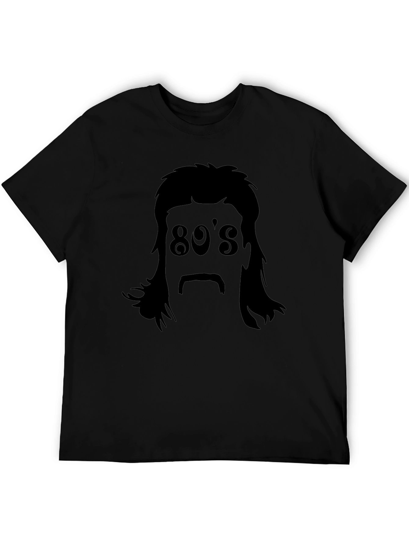 80s Mullet Silhouette Graphic T-Shirt - Retro Style