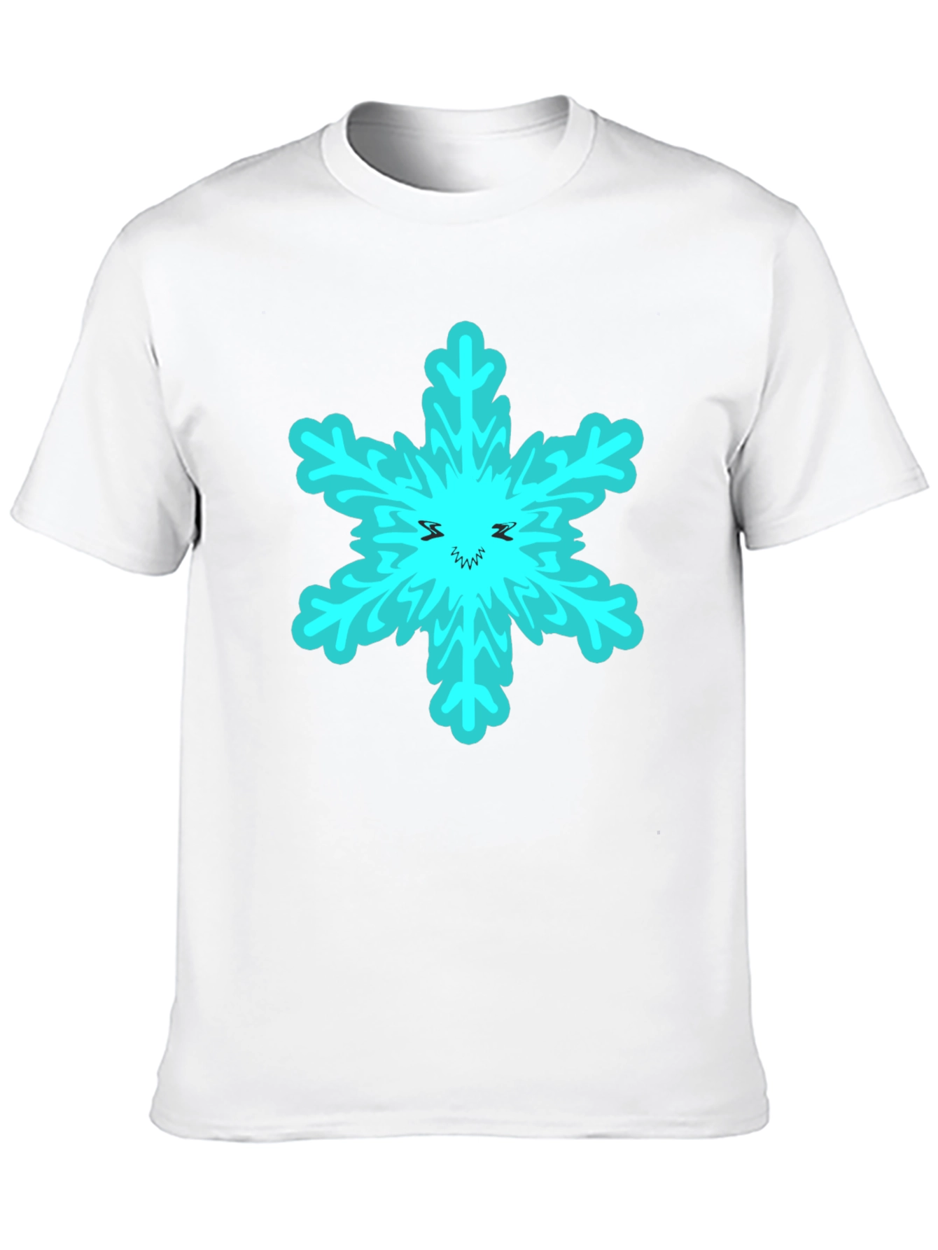 Snowflake Graphic T-Shirt - Black Cotton Tee
