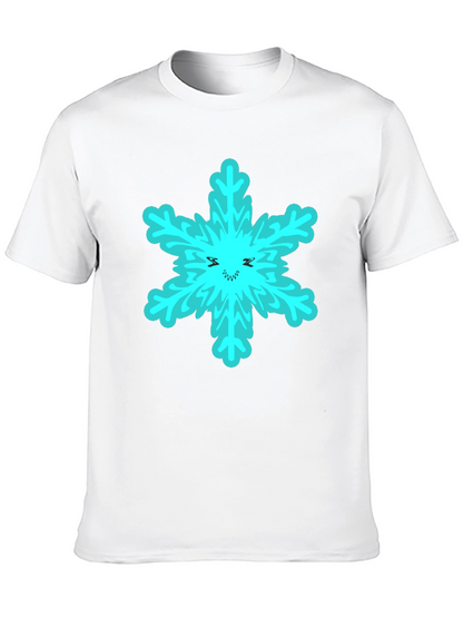Snowflake Graphic T-Shirt - Black Cotton Tee