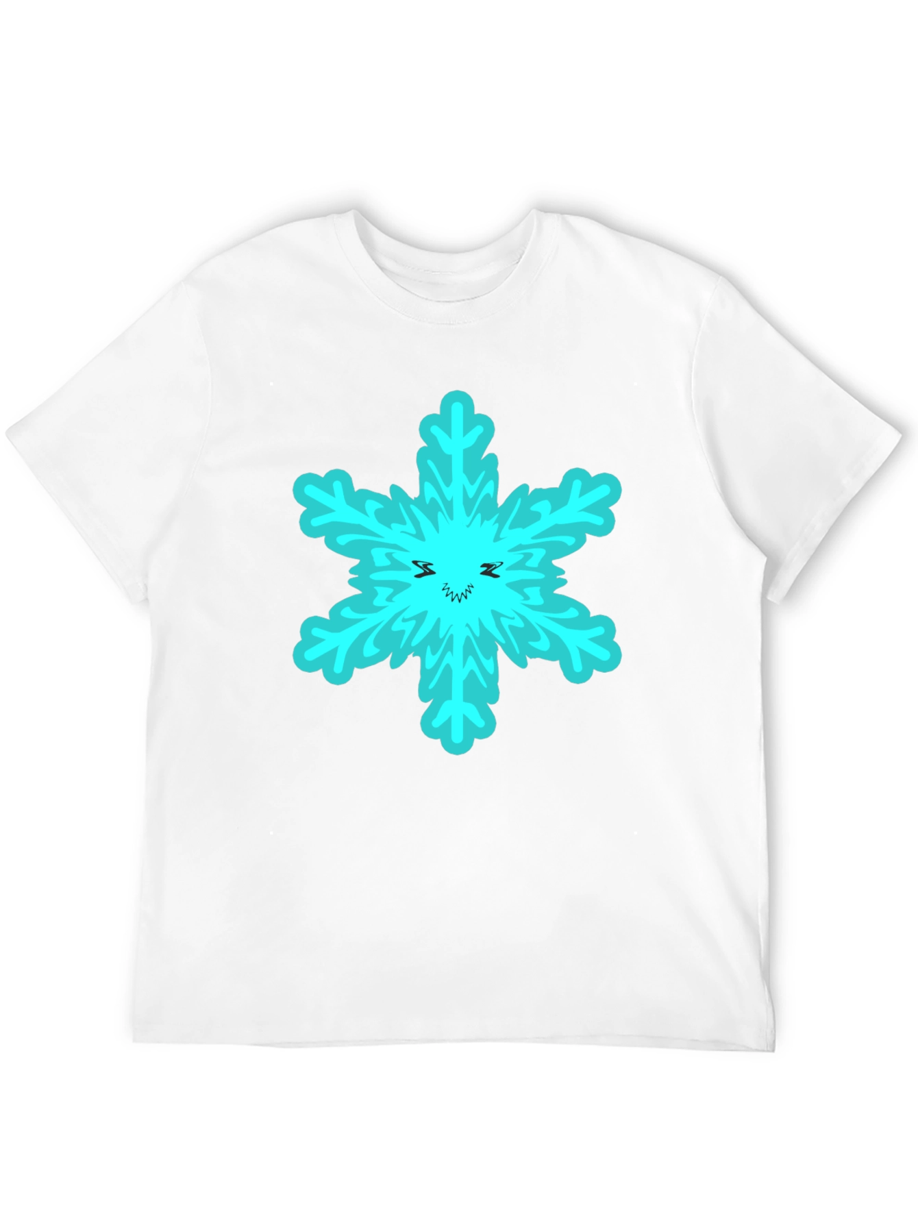 Snowflake Graphic T-Shirt - Black Cotton Tee