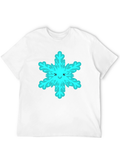 Snowflake Graphic T-Shirt - Black Cotton Tee
