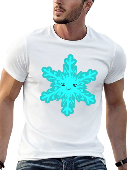 Snowflake Graphic T-Shirt - Black Cotton Tee