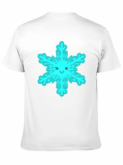 Snowflake Graphic T-Shirt - Black Cotton Tee