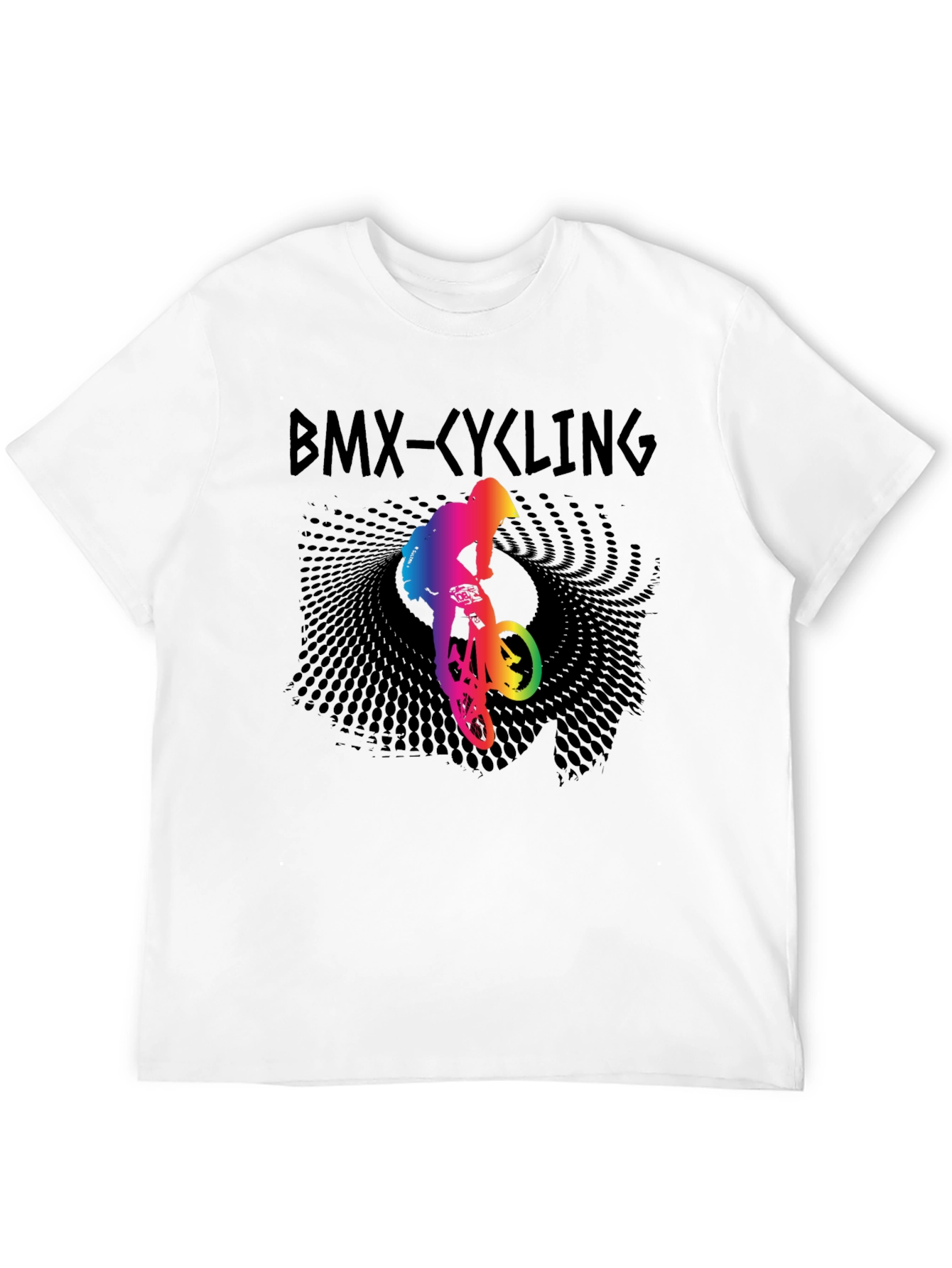BMX Cycling Rainbow Graphic T-Shirt