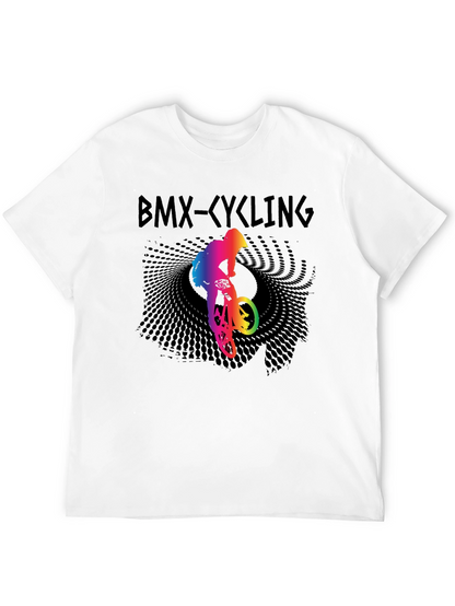 BMX Cycling Rainbow Graphic T-Shirt
