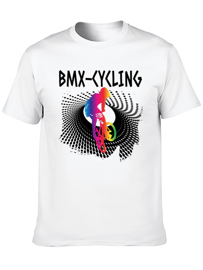BMX Cycling Rainbow Graphic T-Shirt