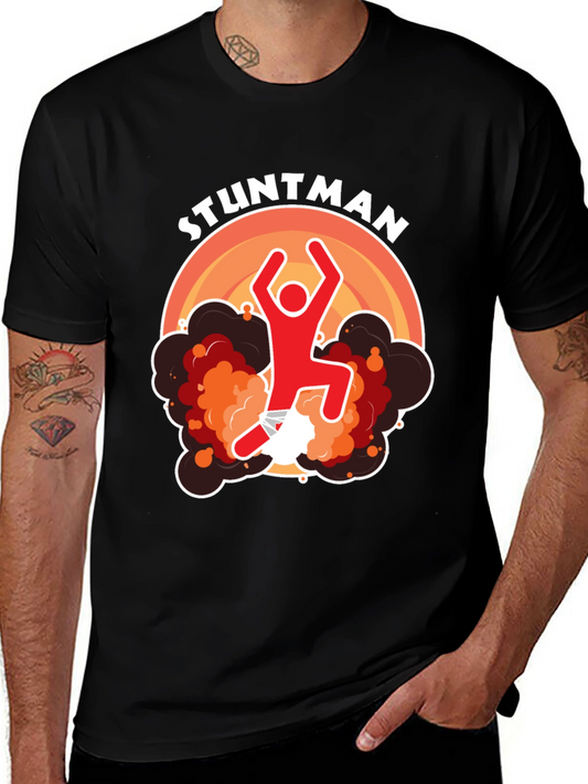 Stuntman Graphic T-Shirt - Black
