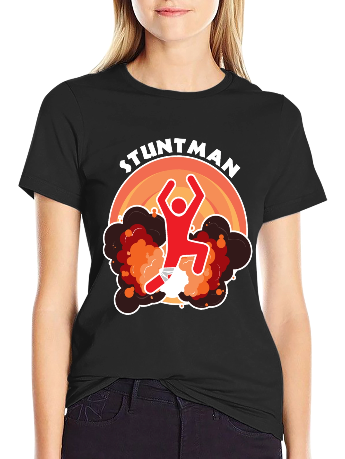 Stuntman Graphic T-Shirt - Black