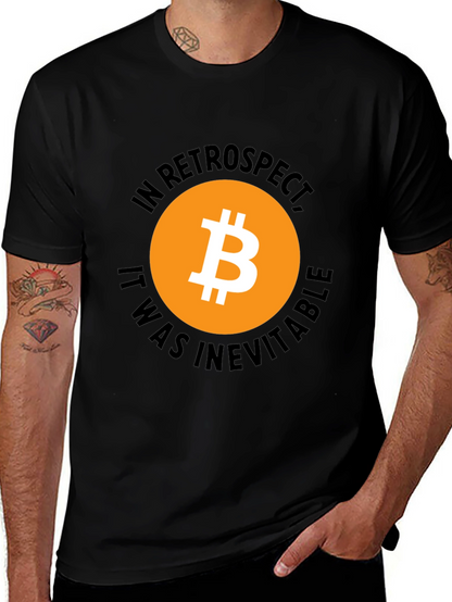 Bitcoin In Retrospect Black Graphic T-Shirt