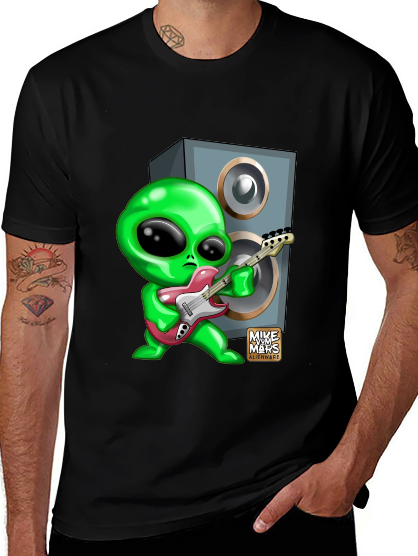 Alien Guitarist Graphic T-Shirt