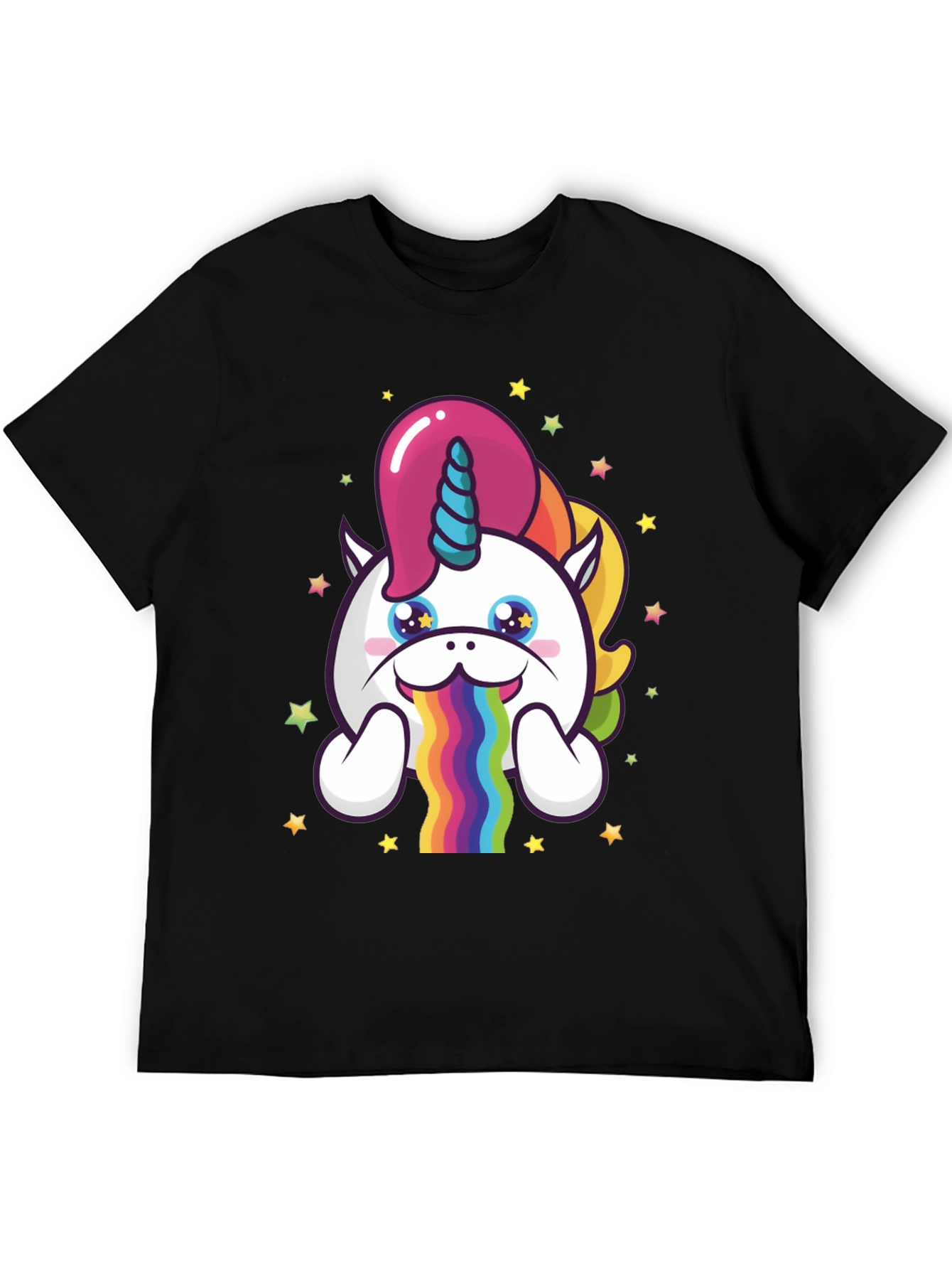 Unicorn Rainbow Puke Graphic Tee